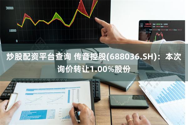 炒股配资平台查询 传音控股(688036.SH)：本次询价转让1.00%股份