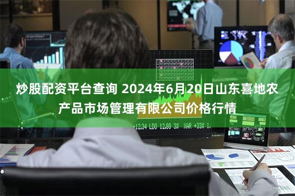 炒股配资平台查询 2024年6月20日山东喜地农产品市场管理有限公司价格行情