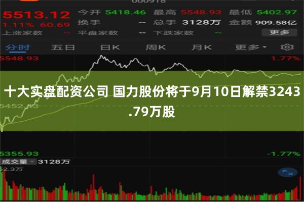 十大实盘配资公司 国力股份将于9月10日解禁3243.79万股