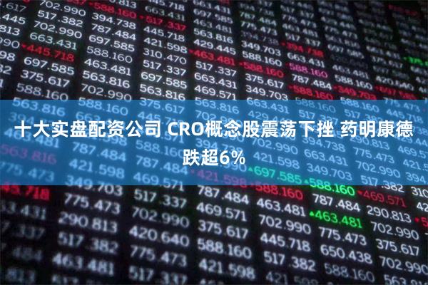 十大实盘配资公司 CRO概念股震荡下挫 药明康德跌超6%