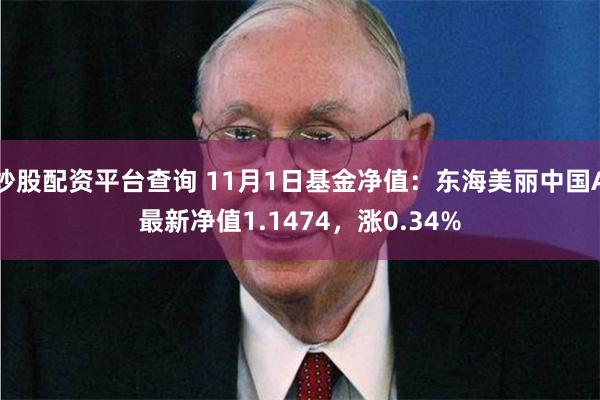 炒股配资平台查询 11月1日基金净值：东海美丽中国A最新净值1.1474，涨0.34%